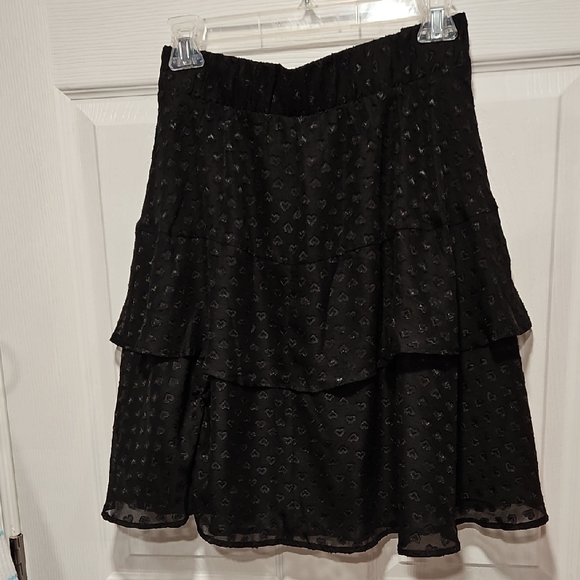 torrid Dresses & Skirts - torrid Black Tiered Heart-Print Skater Skirt